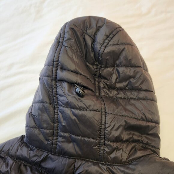 Lands End Plus Petite Ultralight Packable Down Coat With Hood Black 2X Petite - Picture 7 of 16